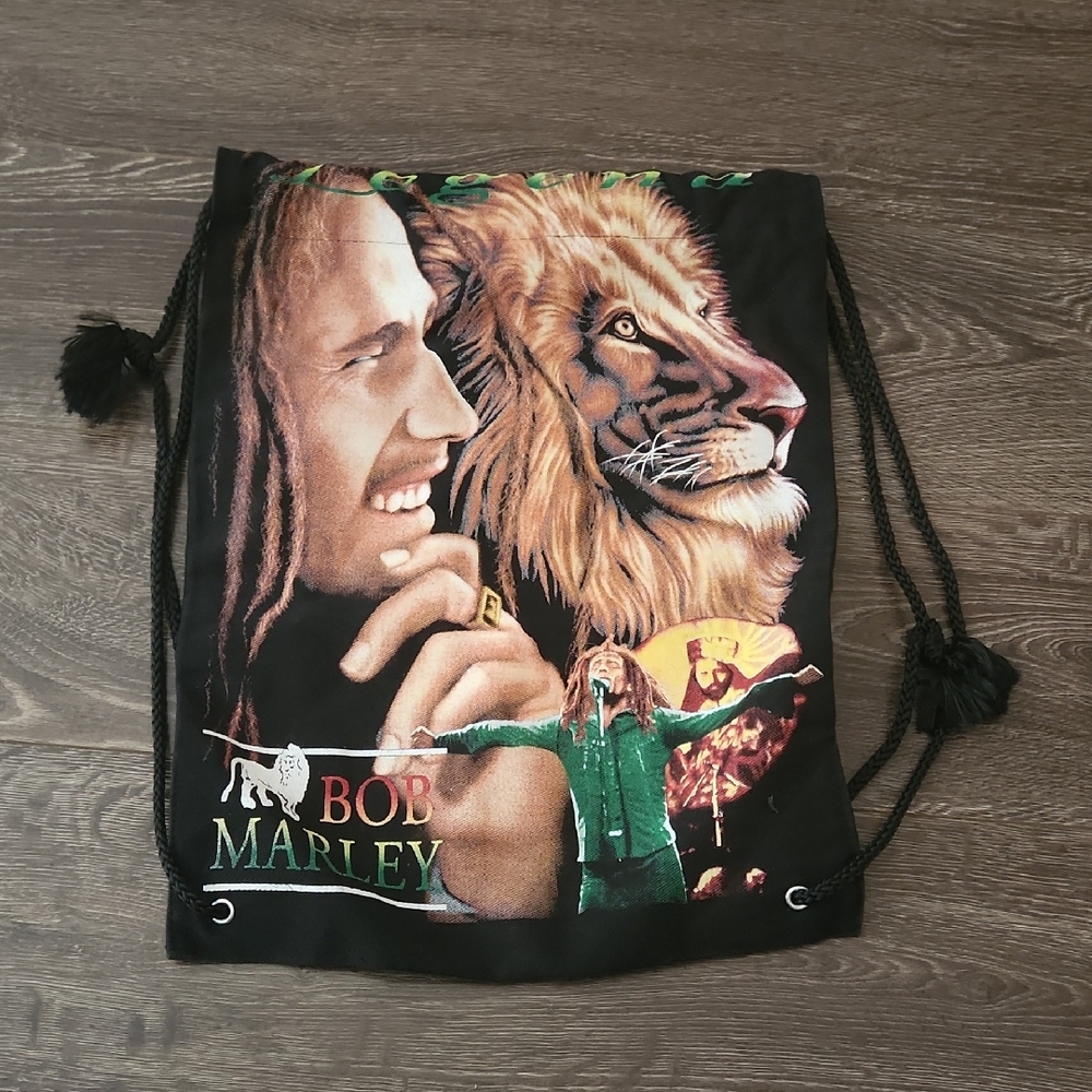 Bob Marley Drawstring Bag 15"x 18" - 100% COTTON